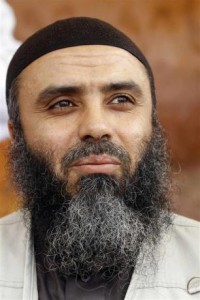 Saifallah Benahssine, better known as Abu Iyadh, the de facto leader of Tunisia's Salafi Islamists, attends a rally in the central town of Kairouan in this May 20, 2012 file picture. REUTERS/Anis Mili/Files