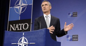 NATO Secretary General Jens Stoltenberg addresses a press conference at the NATO headquarters in Brussels, on October 6, 2015, ahead of a meeting of the alliance's defence ministers later this week. NATO Secretary General Jens Stoltenberg said Tuesday that Russian violations of Turkish airspace were "not an accident" after Turkey complained of two incursions by Moscow's jets. NATO defence ministers meet in Brussels on October 8 to review progress on boosting the alliance's rapid response force, largely drawn up in response to the Ukraine crisis. AFP PHOTO / THIERRY CHARLIER