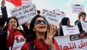 Tunisians-protest